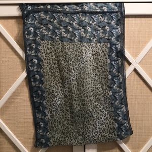 Blue & Green printed circle scarf